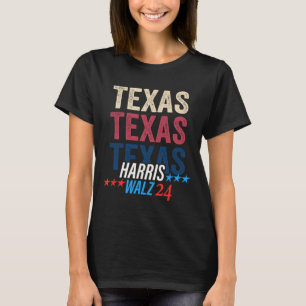 T-shirt Texas For Kamala Harris Tim Wheimer 2024 Retro