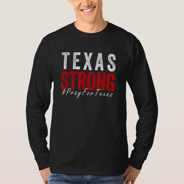 T-shirt Texas Forte Prière Pour Le Texas (Devant)