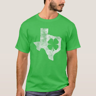 T-shirt Texas Gift St. Patrick's Day Shamrock Clover Irish