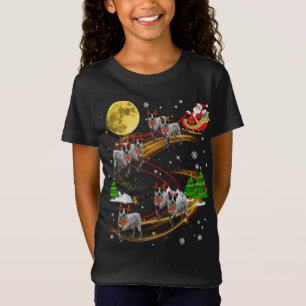 T-Shirt Texas Heeler Reindeer Christmas Chien Riding Père