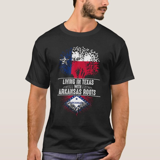 T-shirt Texas Home Arkansas Roots State Tree Flag Shirt Lo (Devant)