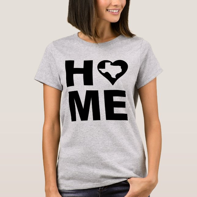 T-Shirt Texas Home Heart State Tees (Devant)