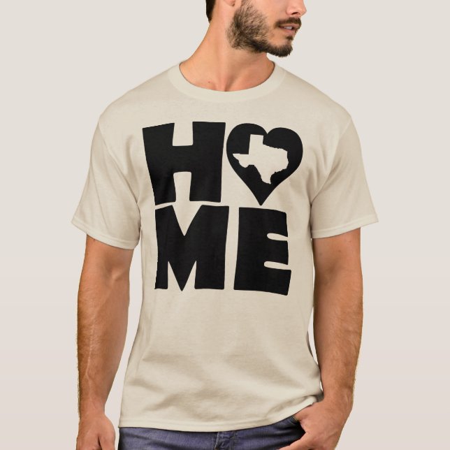 T-Shirt Texas Home Heart State Tees (Devant)