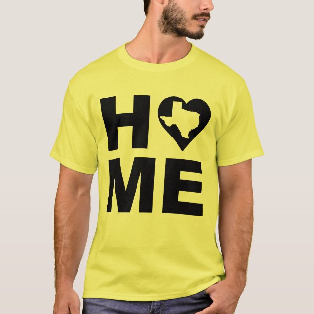 T-Shirt Texas Home Heart State Tees (Devant)