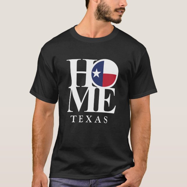 T-shirt Texas HOME Tee noir masculin (Devant)
