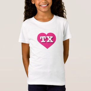 T-Shirt Texas Hot Pink Heart - J'aime TX