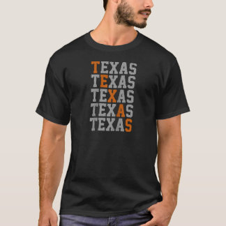 T-shirt Texas Jersey Vintage États-Unis désorganisé Texa