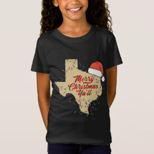 T-Shirt Texas Joyeux Noël fête Yall Correspondance famille