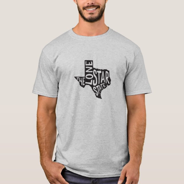 T-shirt Texas : La chemise d'État étoilée (Devant)
