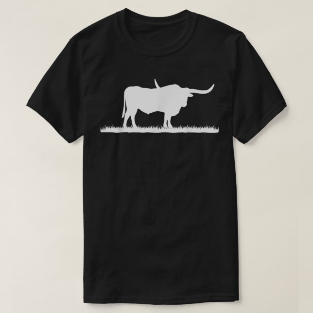 T-shirt Texas Longhorn Rancher - Longhorn Cow For Cattle F (Design devant)