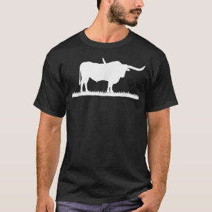 T-shirt Texas Longhorn Rancher - Longhorn Cow For Cattle F