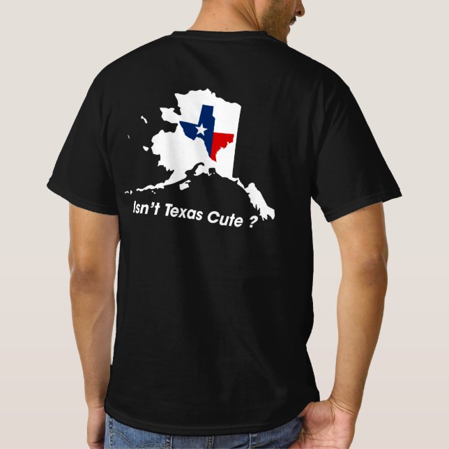 T-shirt Texas n'est pas mignon carte drôle (Dos)