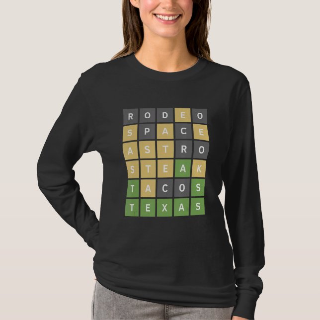 T-shirt Texas Online Word Game (Devant)