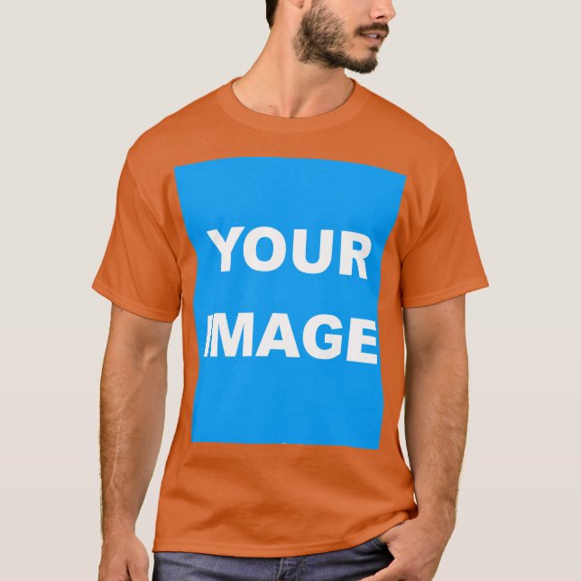T-shirt Texas Orange Ajouter Votre Image Photo (Devant)