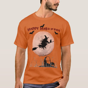 T-shirt Texas Orange Halloween Witch