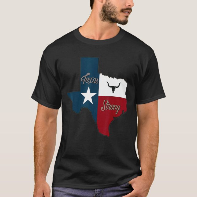 T-shirt Texas Pride Fort Comme Texas Fiers Texas State Lo (Devant)
