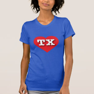 T-shirt Texas Red Heart - J'aime TX