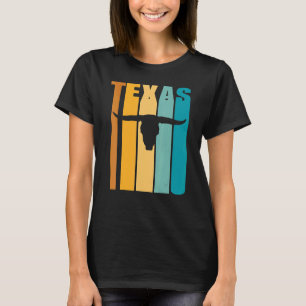 T-shirt Texas Retro Photo Cool Silhouette Longhorn Cow S
