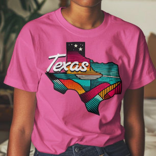 T-shirt Texas Retro Sunset Lone Star State