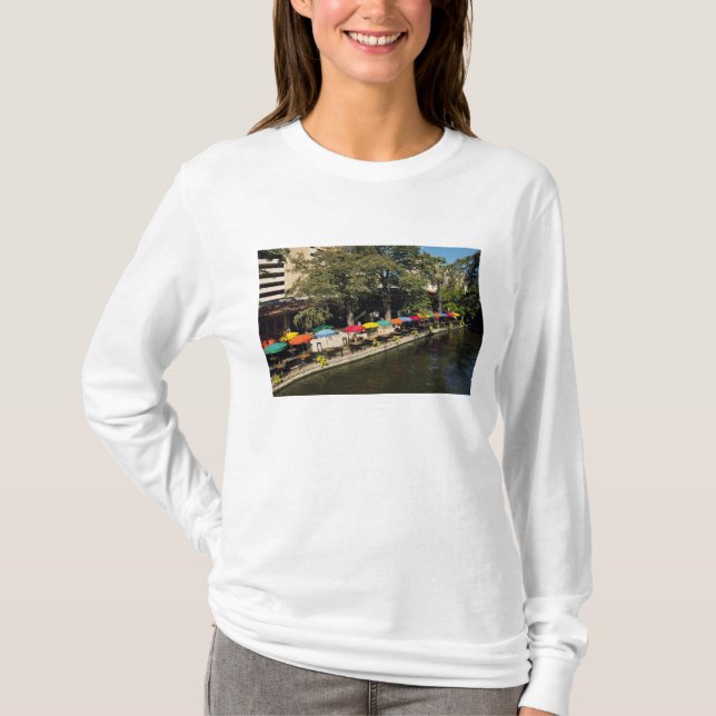 T-shirt Texas, Riverwalk, dîner au bord de la rivière (Devant)