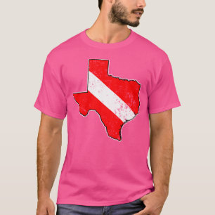 T-shirt Texas Scuba Dive Drapeau Carte Plongée