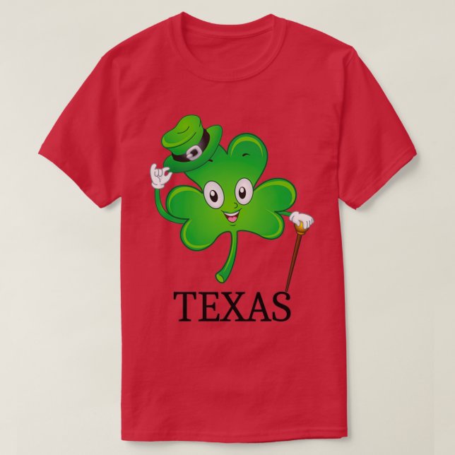 T-shirt texas Shamrock irlandais, cadeau irlandais pour (Design devant)