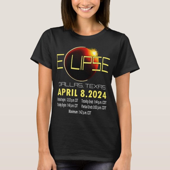 T-shirt Texas Solar Eclipse 2024 Solar Eclipse Funny Texas (Devant)