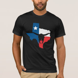 T-shirt Texas State drapeau Longhorn silhouette
