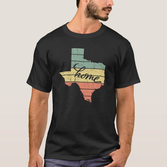T-shirt Texas State Home Pride Vintage Retro (Devant)