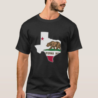 T-shirt TEXAS STATE MAP CALIFORNIA CA Flag Roots Men Women