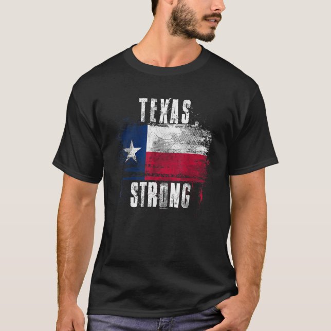 T-shirt Texas Strong Distressed Drapeau Texan Pride T Shir (Devant)