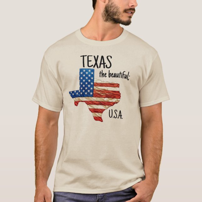 T-shirt TEXAS the beautiful USA (Devant)