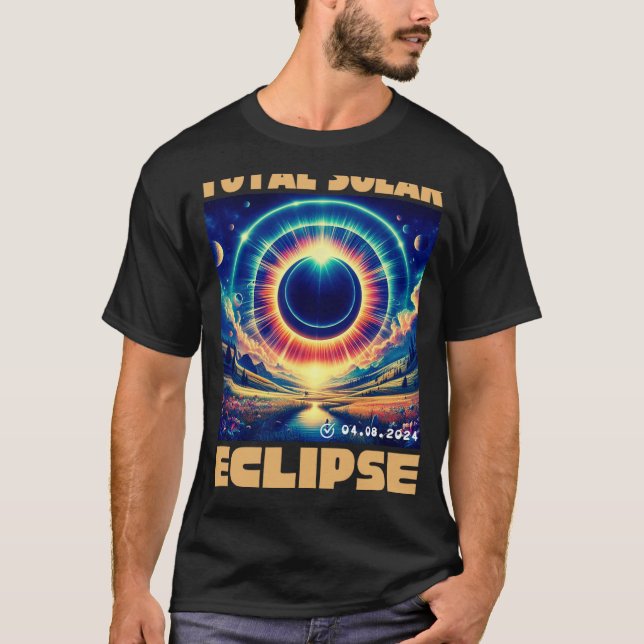 T-shirt Texas Total Solar Eclipse Avril 8 2024 Texas Solar (Devant)
