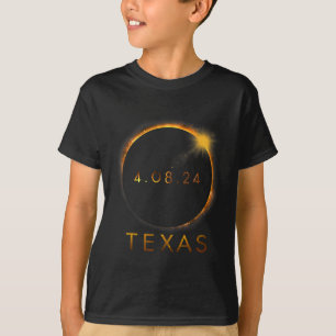 T-shirt Texas Total Solar Eclipse Avril 8 2024 Texas Solar