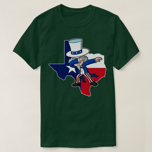 T-shirt Texas Uncle Sam Texan 4 juillet USA Patriotique (Design devant)