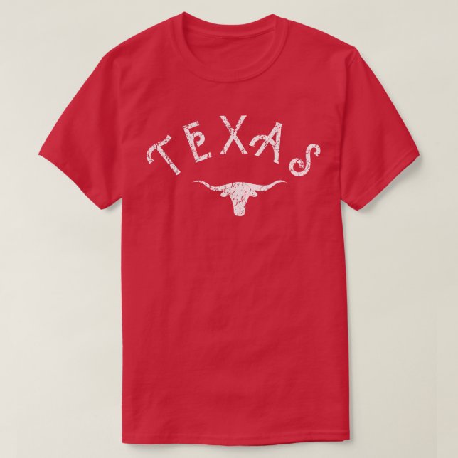 T-shirt Texas Western Bull Vintage Pride (Design devant)