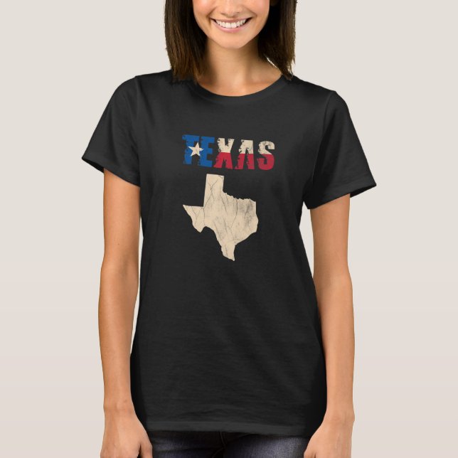 T-shirt Texas with silhouette of Texas  (Devant)