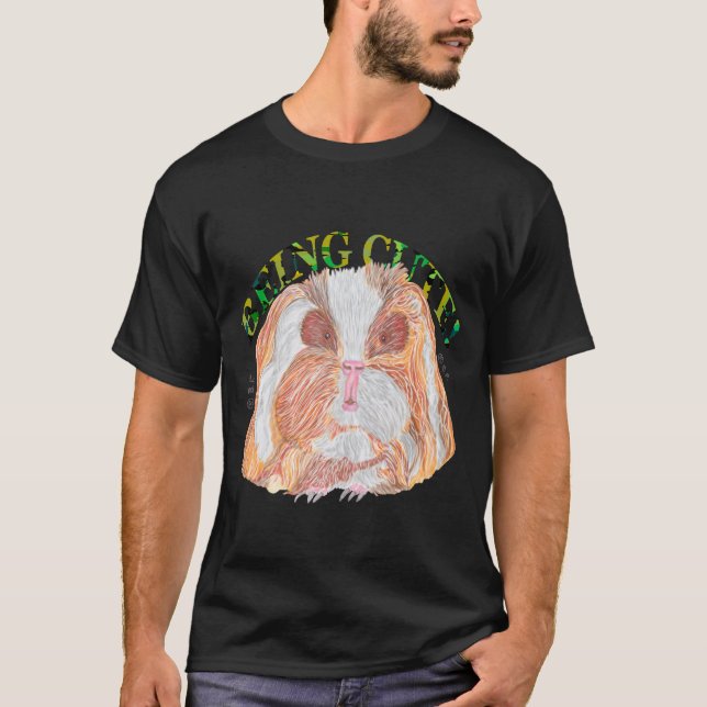 T-SHIRT TEXEL GUINEA PIG BEING CUTE (Devant)