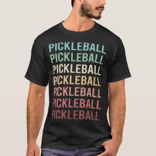 T-shirt Text Pickleball Coloré