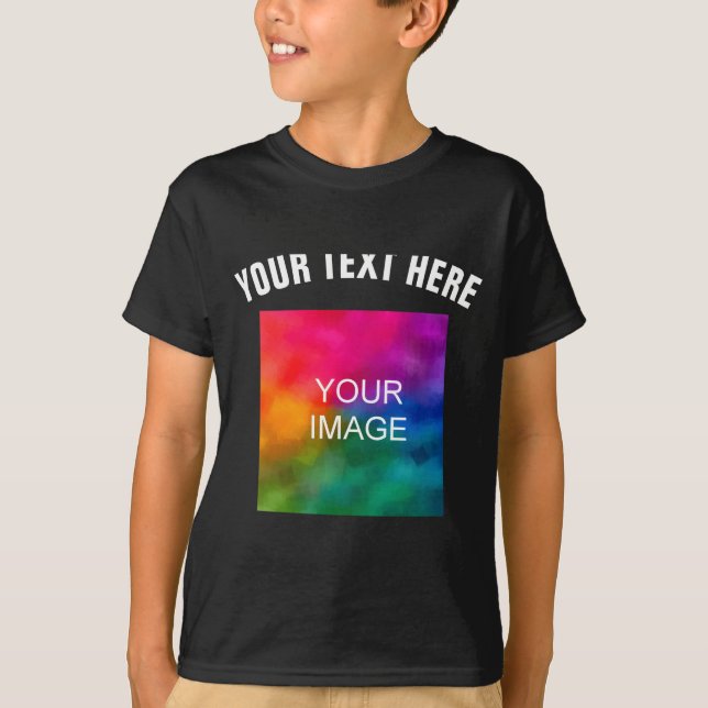 T-shirt Text Upload Photo Template Boys Kids Modern _1  (Devant)