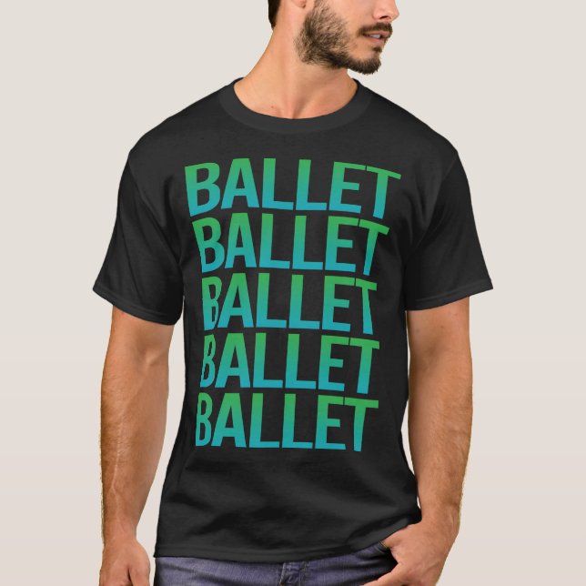 T-shirt Texte à dégradé Ballet Danseuse (Devant)
