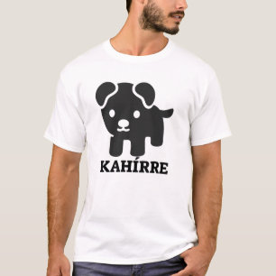 T-shirt Texte à Pijao : kahírre et un chien noir