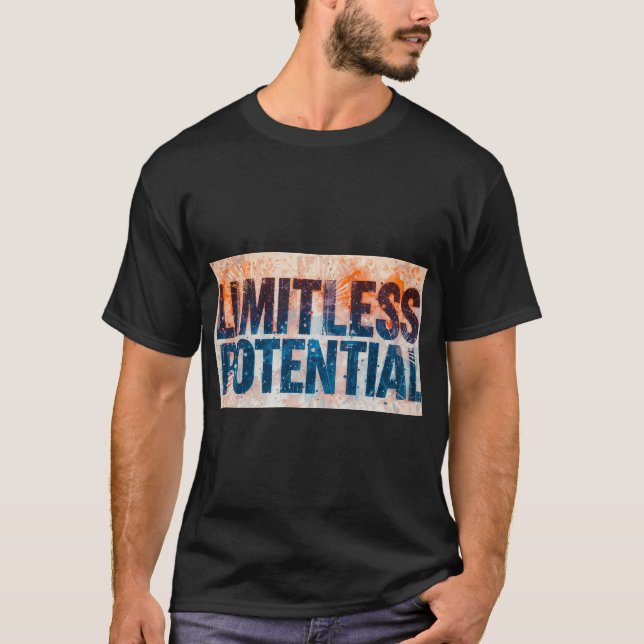 T-shirt Texte Abstrait Potentiel Illimité (Devant)