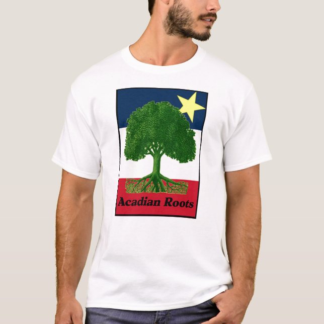 T-shirt Texte acadien des racines W (Devant)