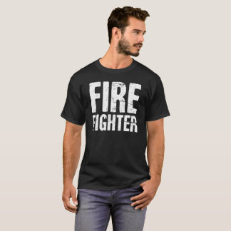 T-shirt Texte affligé de POMPIER