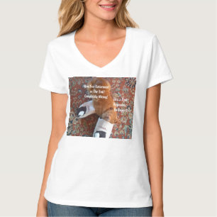 T-shirt texte amusant, photo de chat, chaussons de chat gi