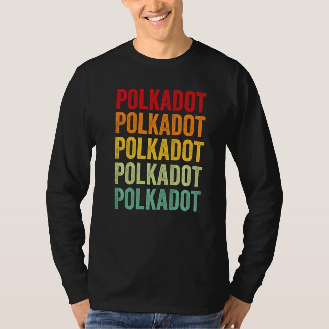 T-shirt Texte Arc-en-ciel Crypto Polkadot (Devant)