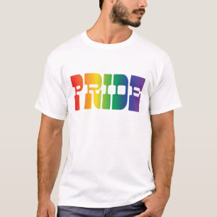 T-shirt Texte arc-en-ciel gay pride