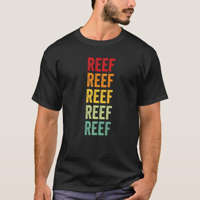 T-shirt Texte Arc-en-ciel Reef Crypto (Devant)