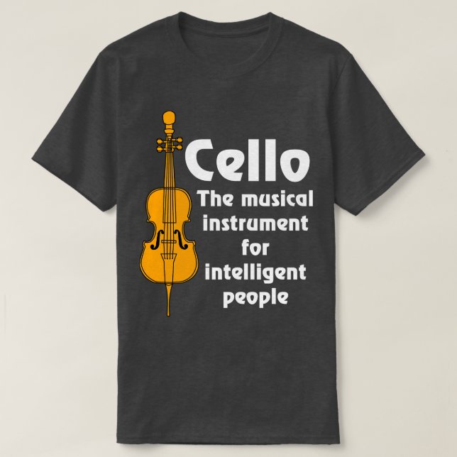 T-shirt Texte blanc Cello intelligent (Design devant)